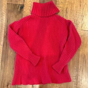Everlane red turtleneck sweater size small